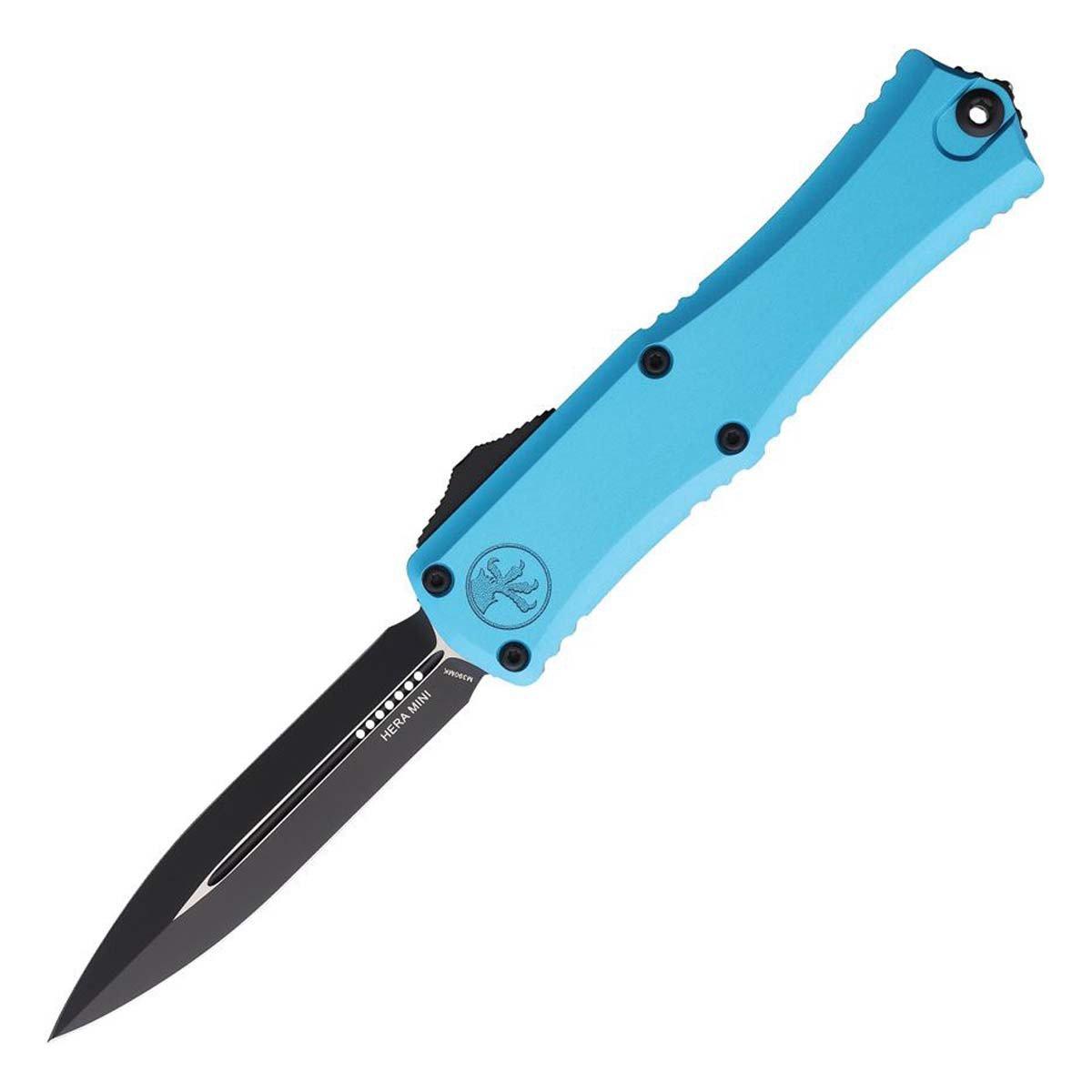 Microtech 1702M-1 Hera II Mini Black Two Tone Double Edge OTF Automatic Knife - Microtech