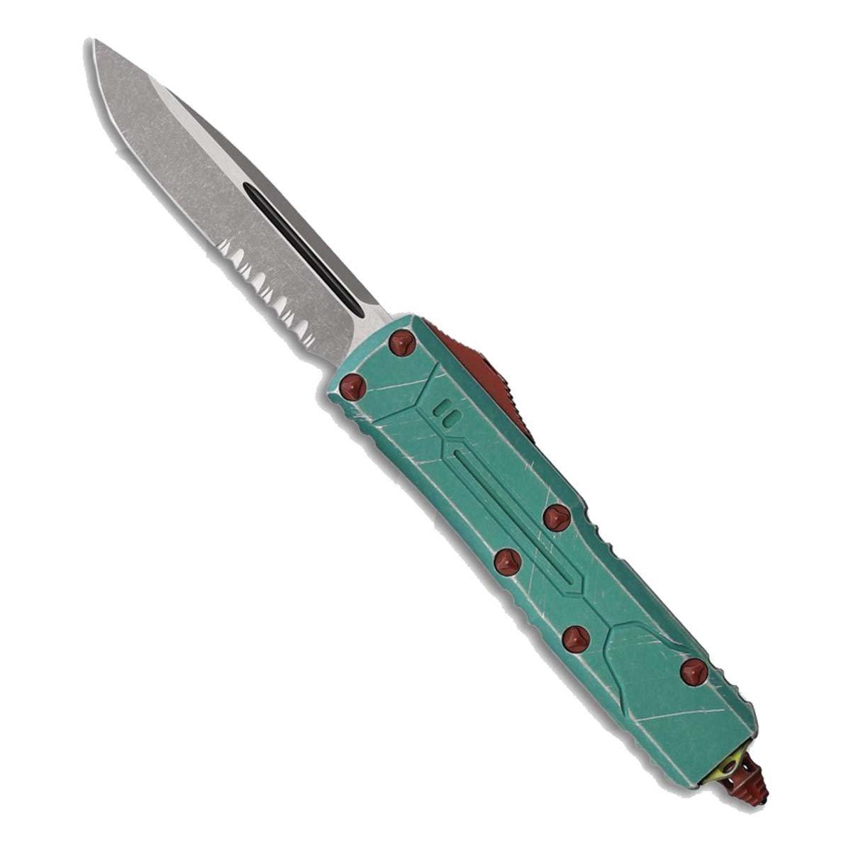 Microtech 231-11BH UTX-85 Bounty Hunter Apocalyptic Serrated Drop Point OTF Automatic Knife - Microtech