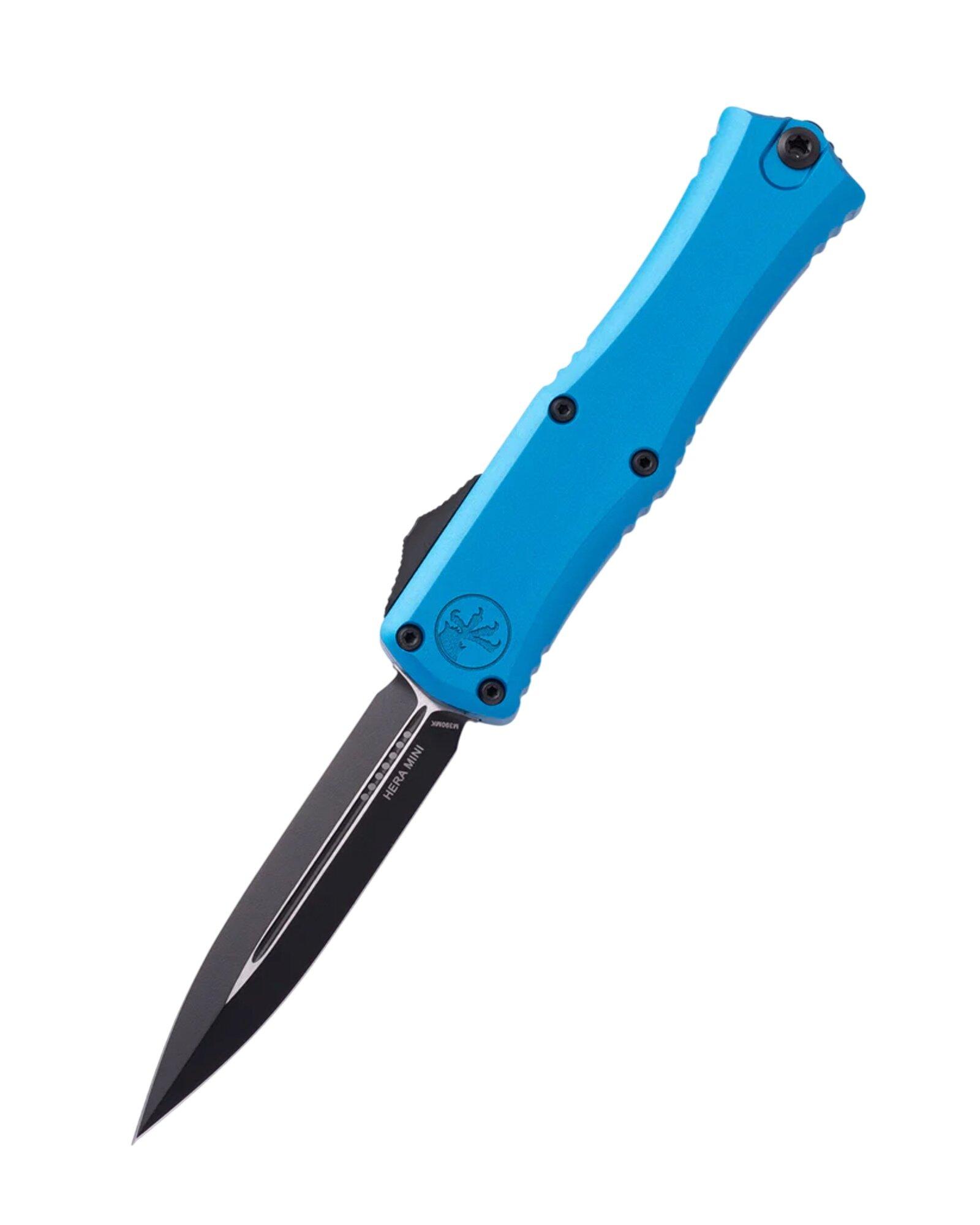 Microtech 1702M-1 Hera II Mini Black Two Tone Double Edge OTF Automatic Knife - Microtech