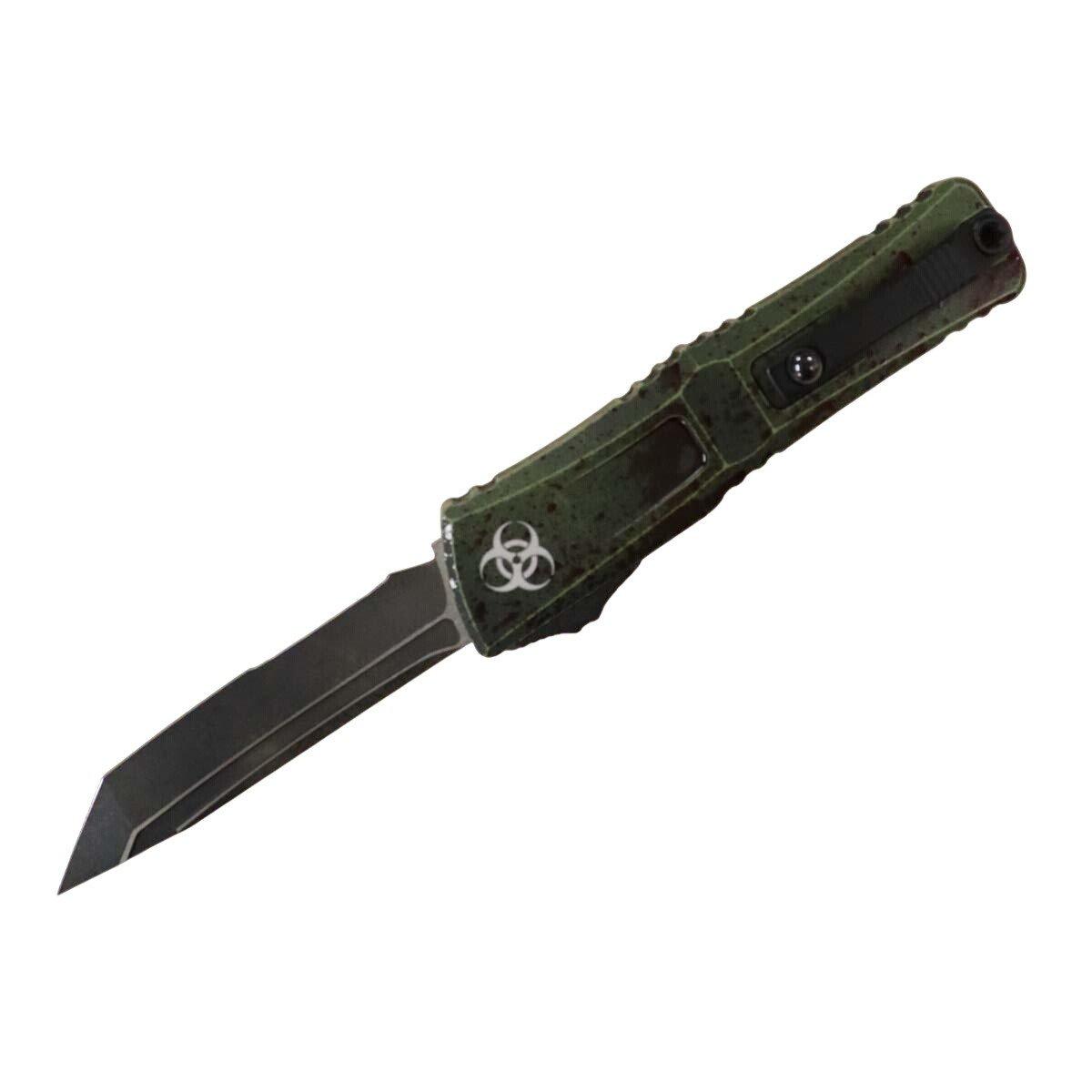 Microtech 1144-2OBS Combat Troodon Gen III Outbreak Serrated Tanto OTF Automatic Knife - Microtech