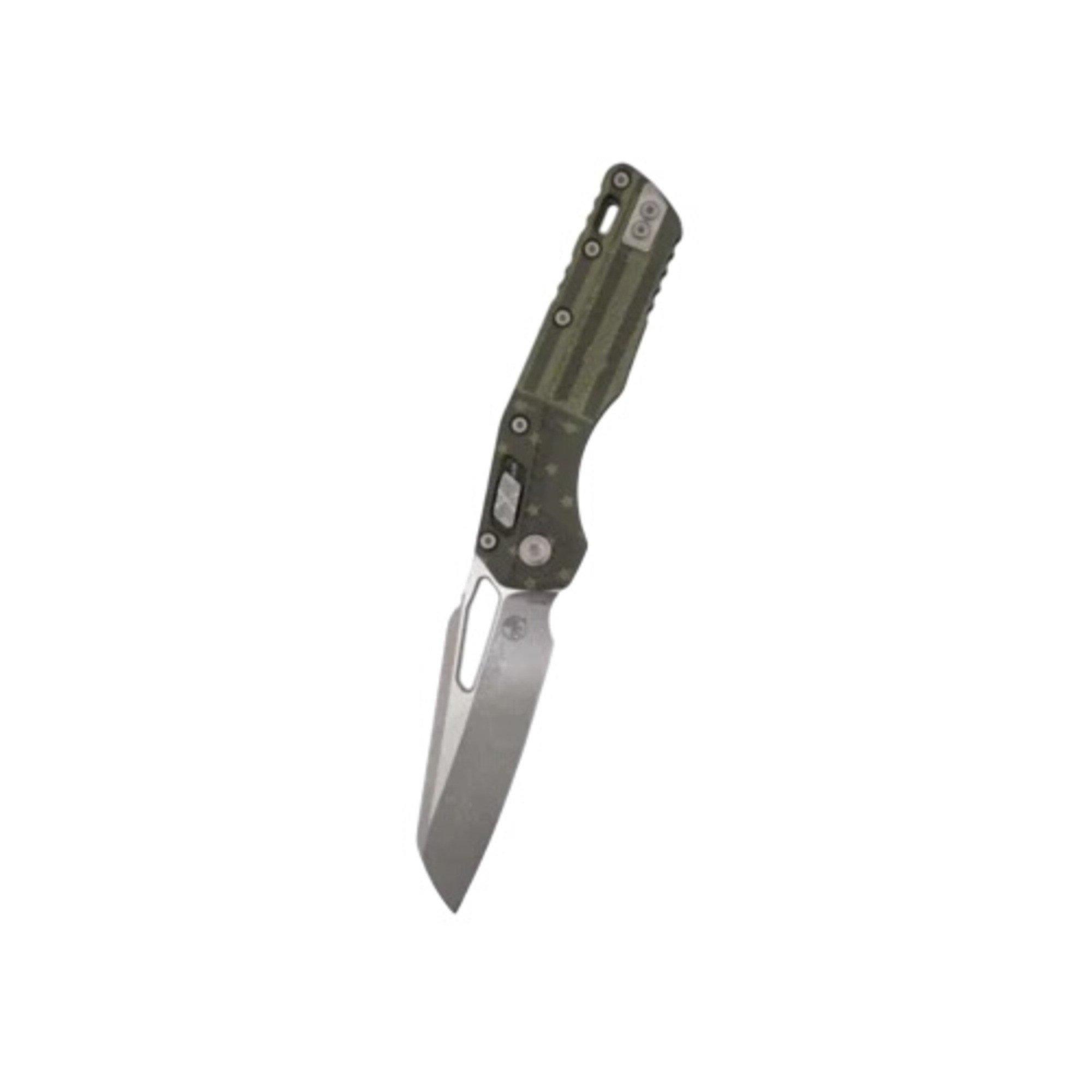 Microtech Standard Issue MSI 210-100APPM Apocalyptic OD Flag Polymer Folding Knife - Microtech