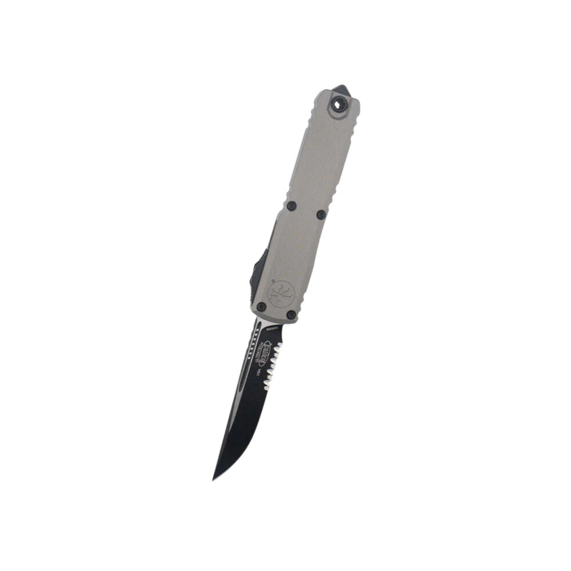 Microtech 1121-2 Ultratech Gen III ZBP Two Tone Serrated Drop Point OTF Automatic Knife - Microtech
