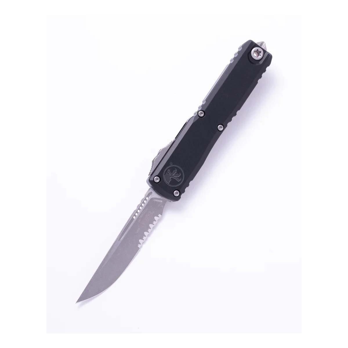 Microtech 1121-11AP Ultratech Gen III ZBP Apocalyptic Serrated Drop Point OTF Automatic Knife - Microtech