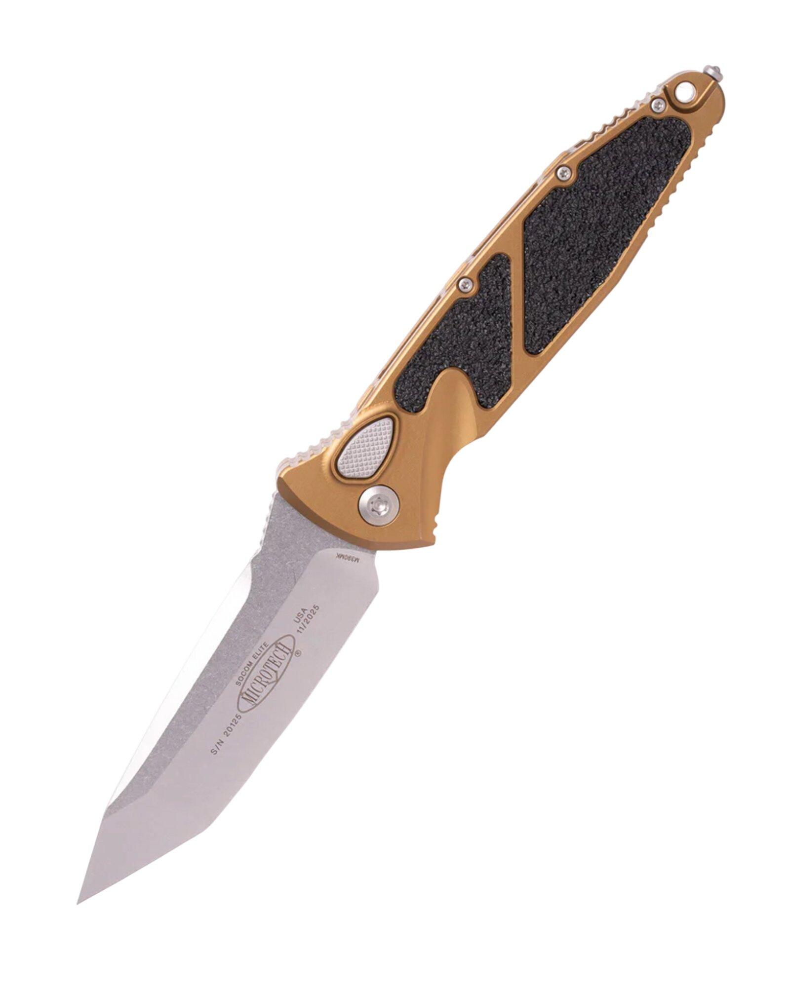 Microtech 161A-10 SOCOM Elite Stonewash Folding Automatic Knife - Microtech