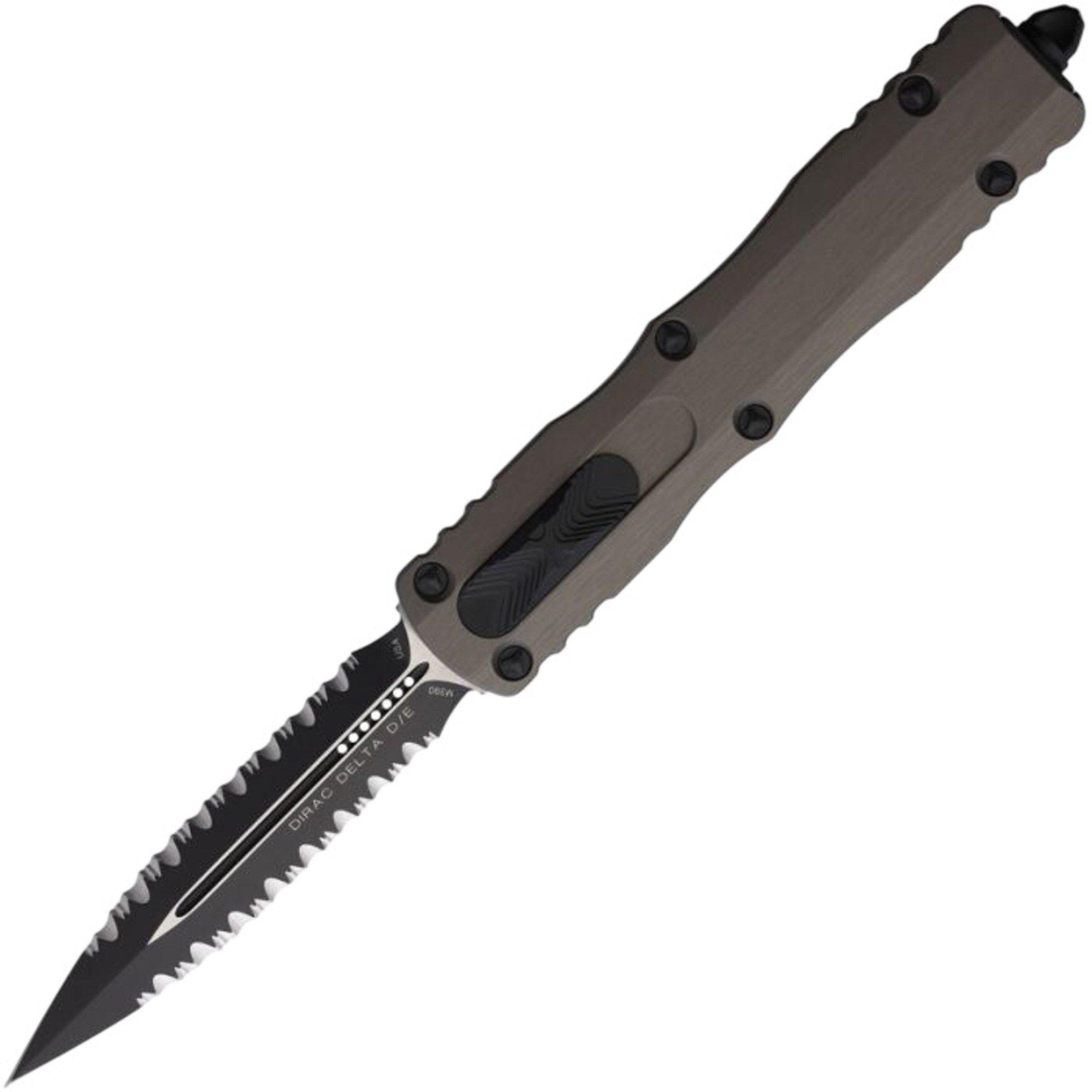 Microtech 227-D3 Dirac Delta Double Edge Serrated OTF Automatic Knife - Microtech