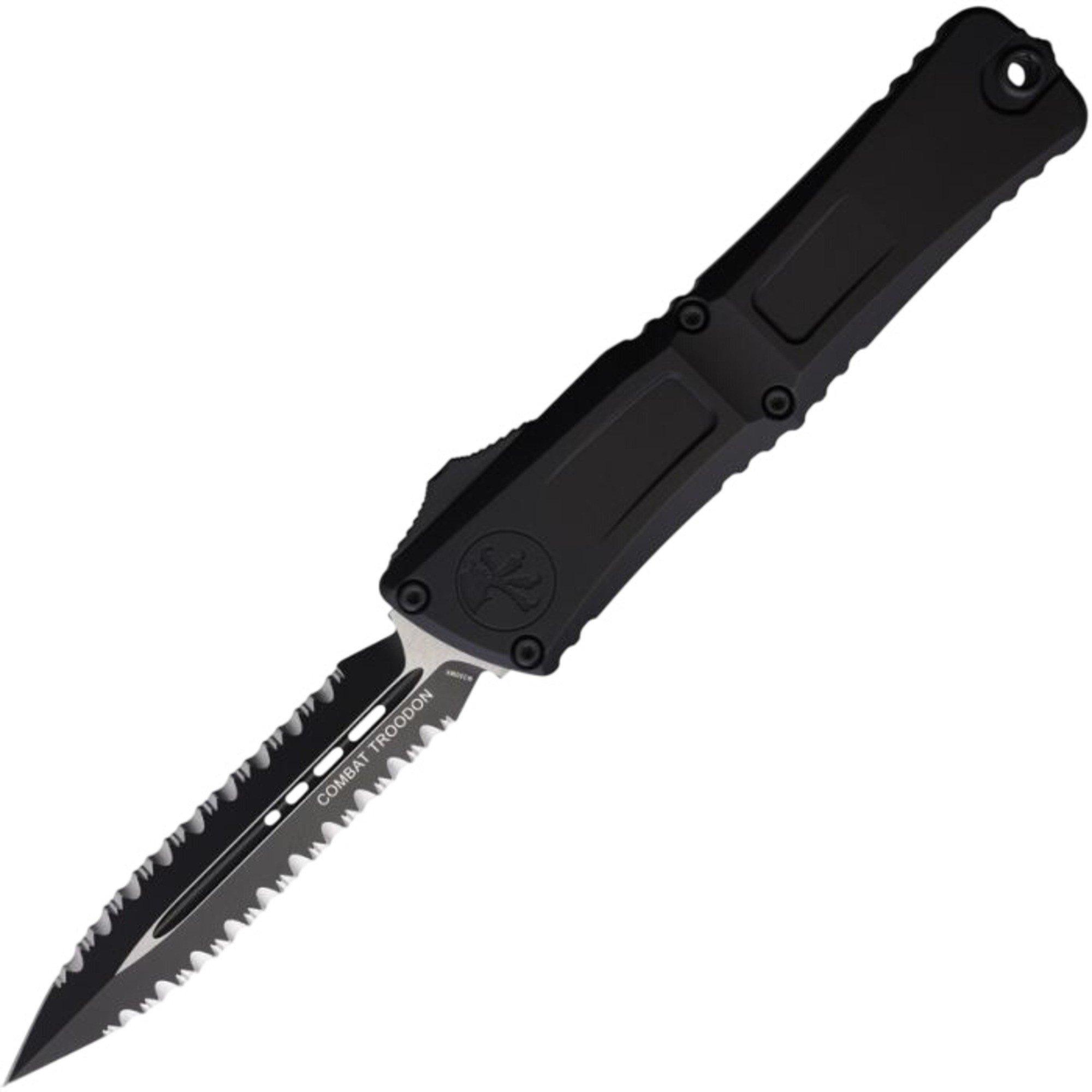 Microtech 1142-1 Combat Troodon Gen III Double Edge OTF Automatic Knife - Microtech