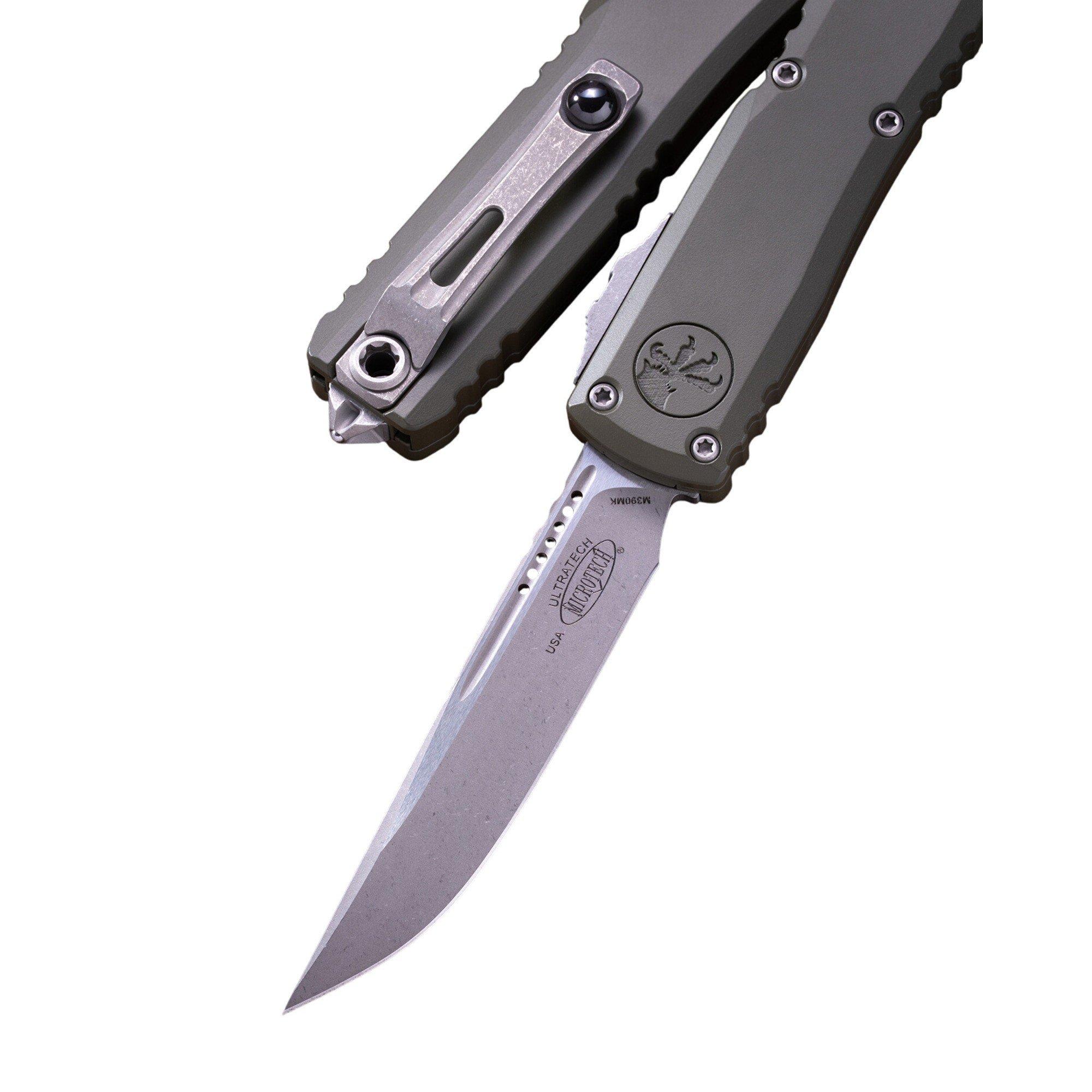 Microtech 1121-10AP Ultratech Gen III ZBP Apocalyptic Drop Point OTF Automatic Knife - Microtech