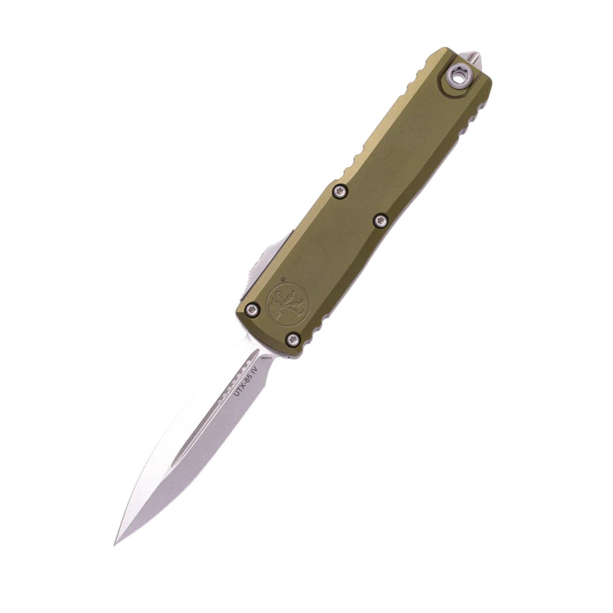 Microtech 12324-10 UTX-85 GEN IV D/E Stonewashed OTF Automatic Knife - Microtech
