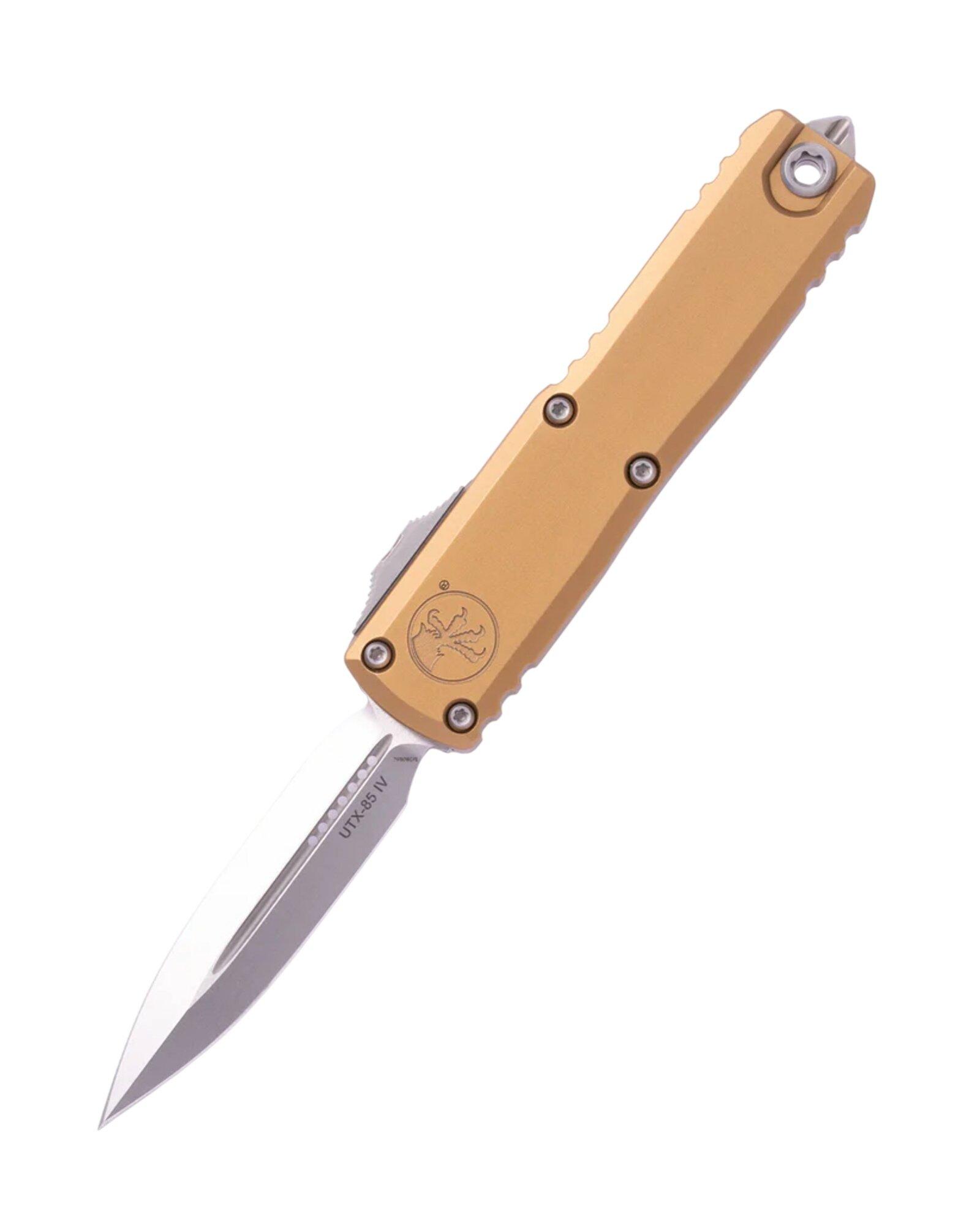 Microtech 12324-10 UTX-85 GEN IV D/E Stonewashed OTF Automatic Knife - Microtech