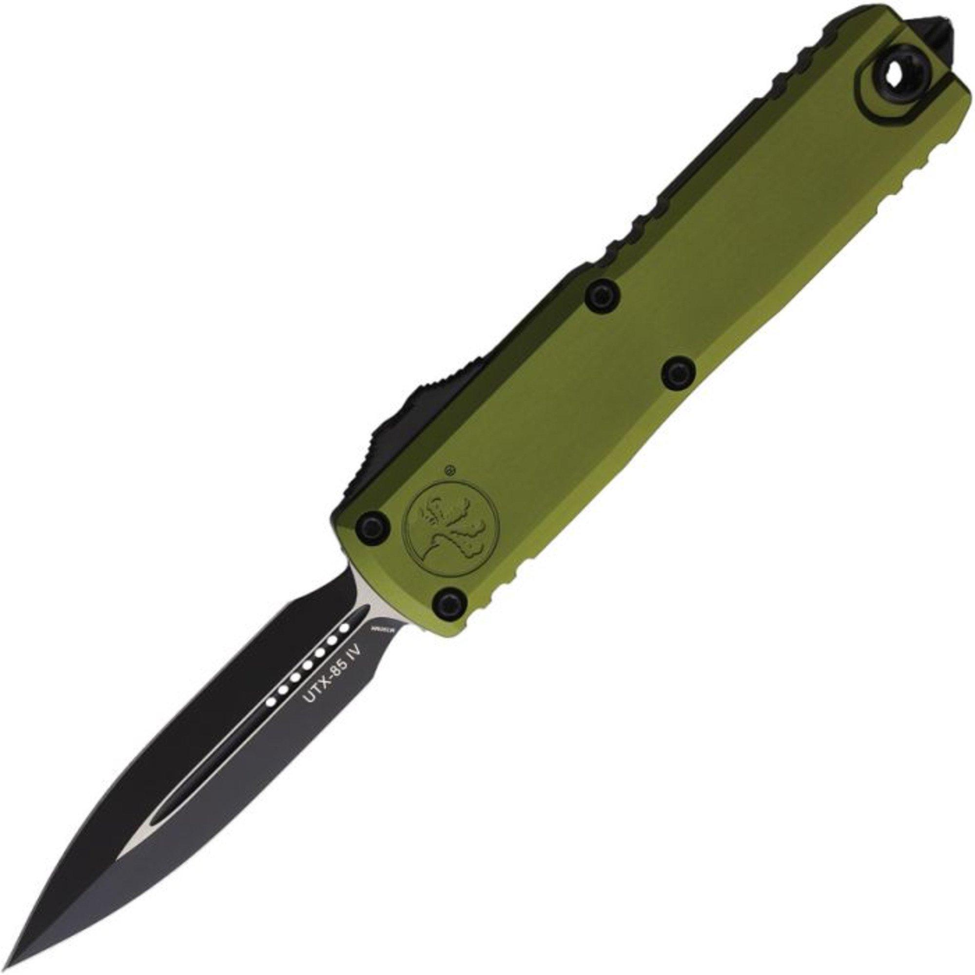 Microtech 12324-1 UTX-85 Gen IV D/E Black Standard OTF Automatic Knife - Microtech
