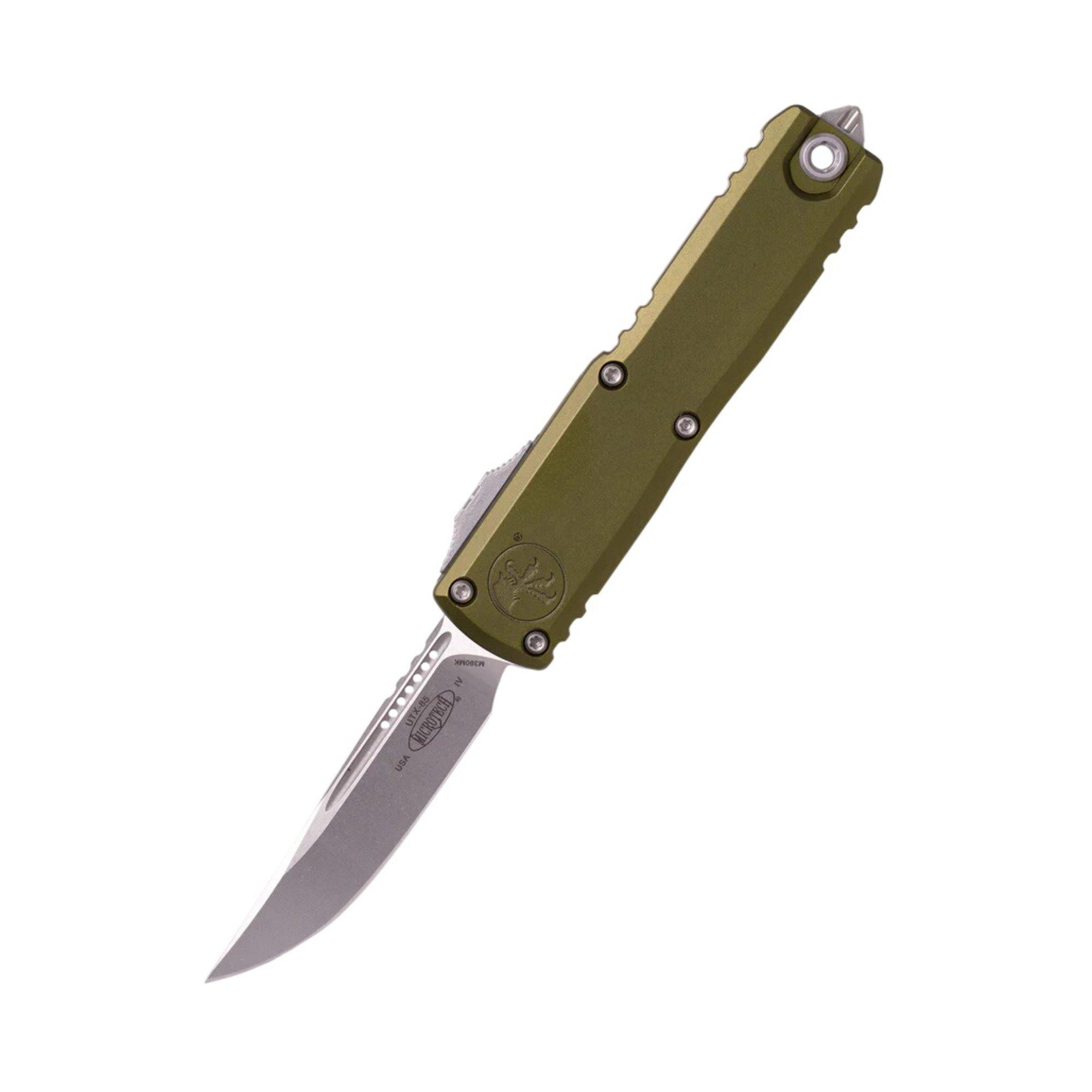 Microtech 12314-10 UTX-85 Gen IV Stonewashed OTF Automatic Knife - Microtech