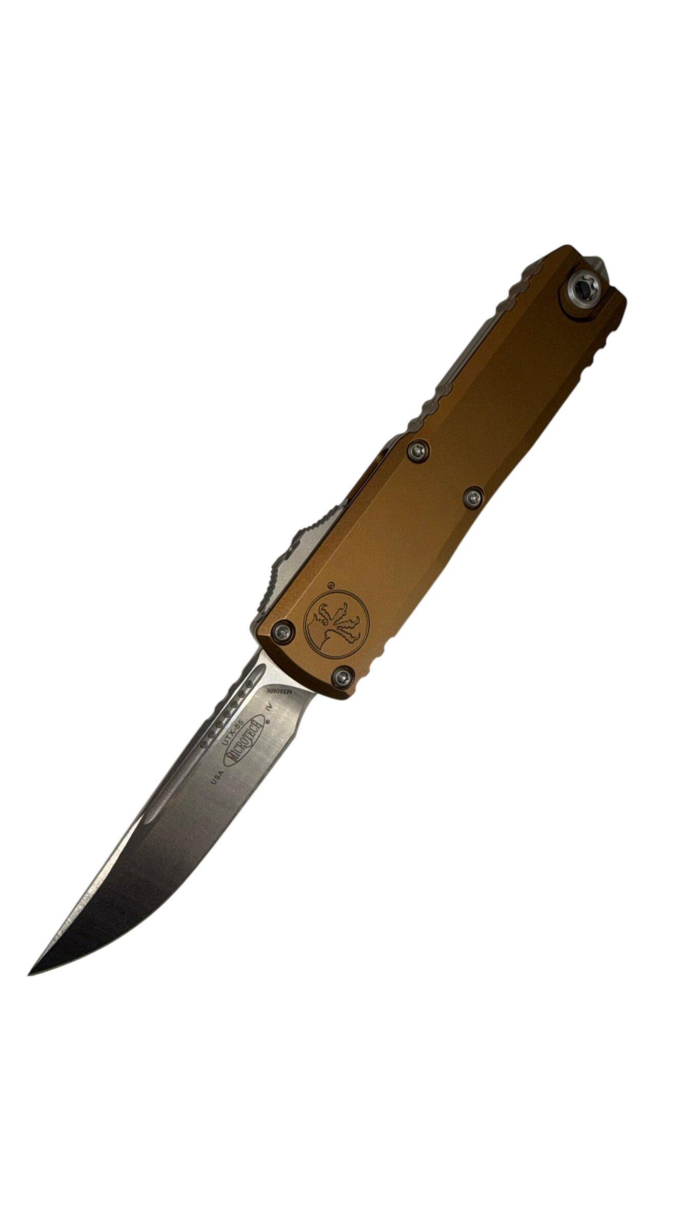 Microtech 12314-10 UTX-85 Gen IV Stonewashed OTF Automatic Knife - Microtech