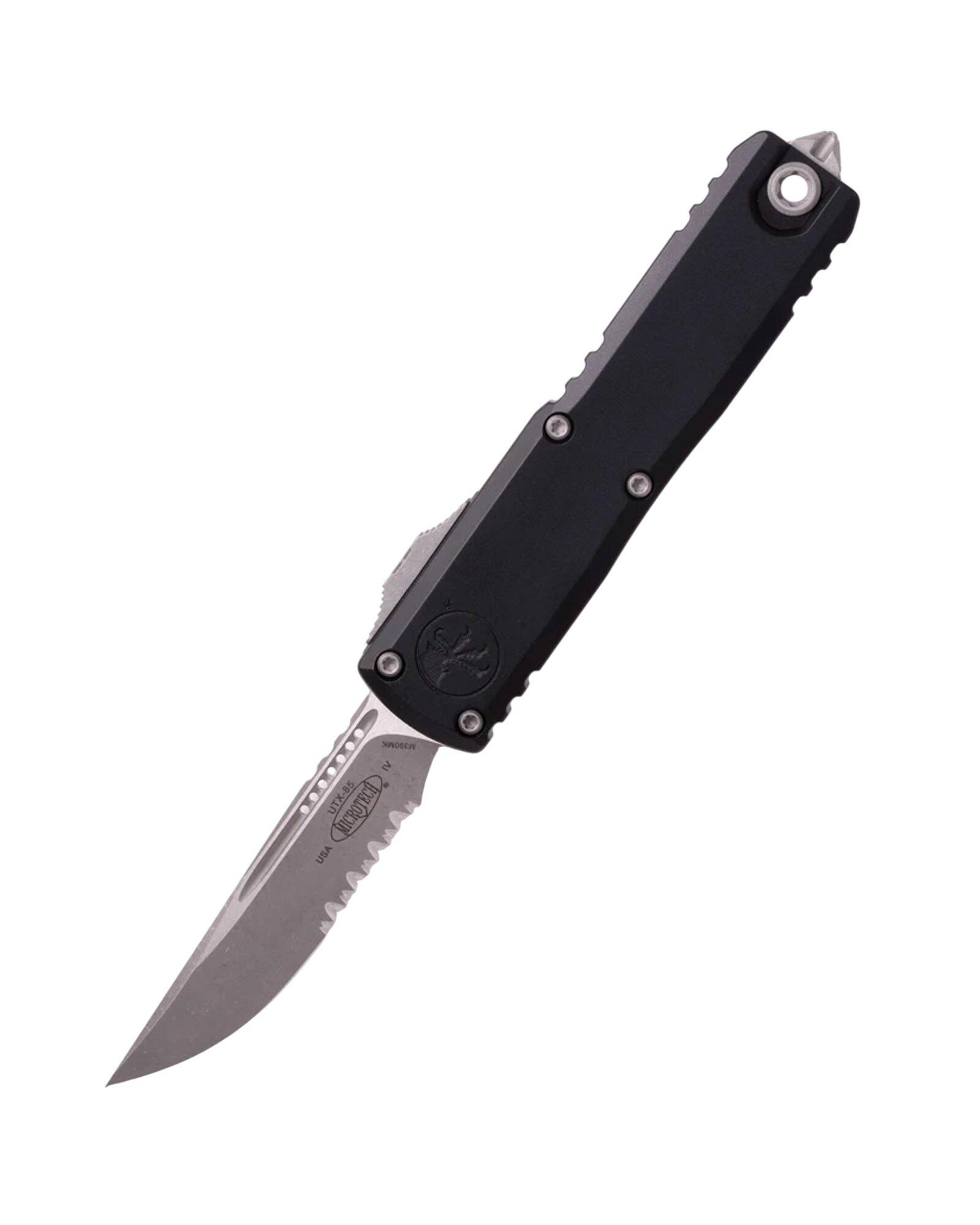 Microtech 12314-11AP UTX-85 Gen IV Apocalyptic Partially Serrated OTF Automatic Knife - Microtech