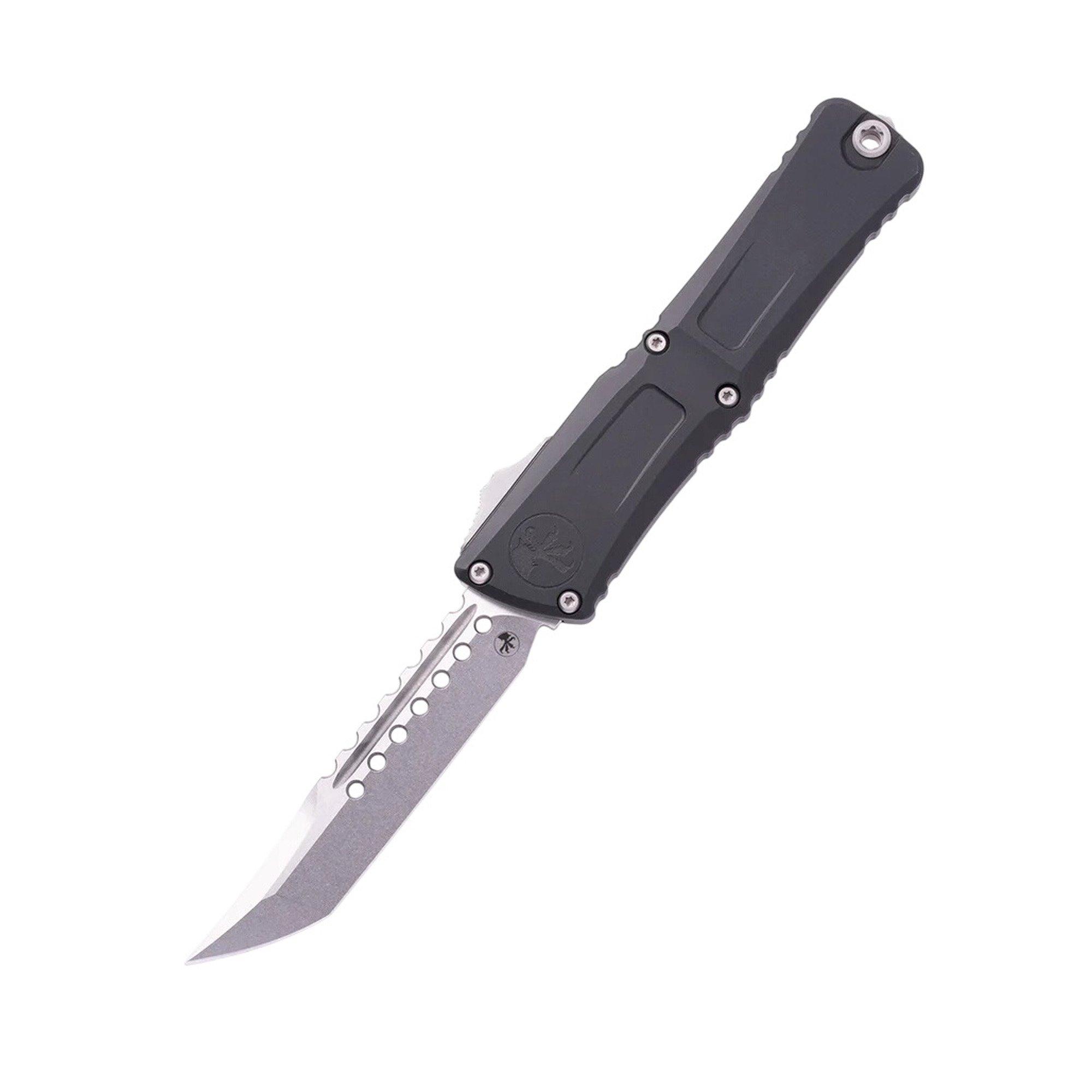 Microtech 1219-10S Combat Troodon Gen III Hellhound Stonewashed OTF Automatic Knife - Microtech