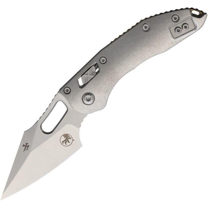 Microtech 169RL-10MS1 Stitch RAM-LOK Marfione Select Stonewashed Titanium Folding Knife - Microtech