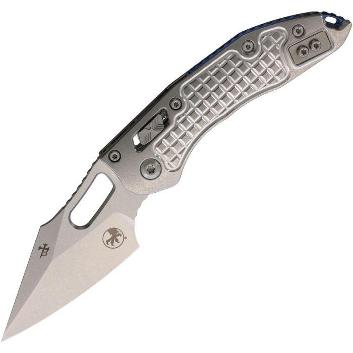 Microtech 169RL-10FRMS2 Stitch RAM-LOK Marfione Select Stonewashed Titanium Frag Folding Knife - Microtech