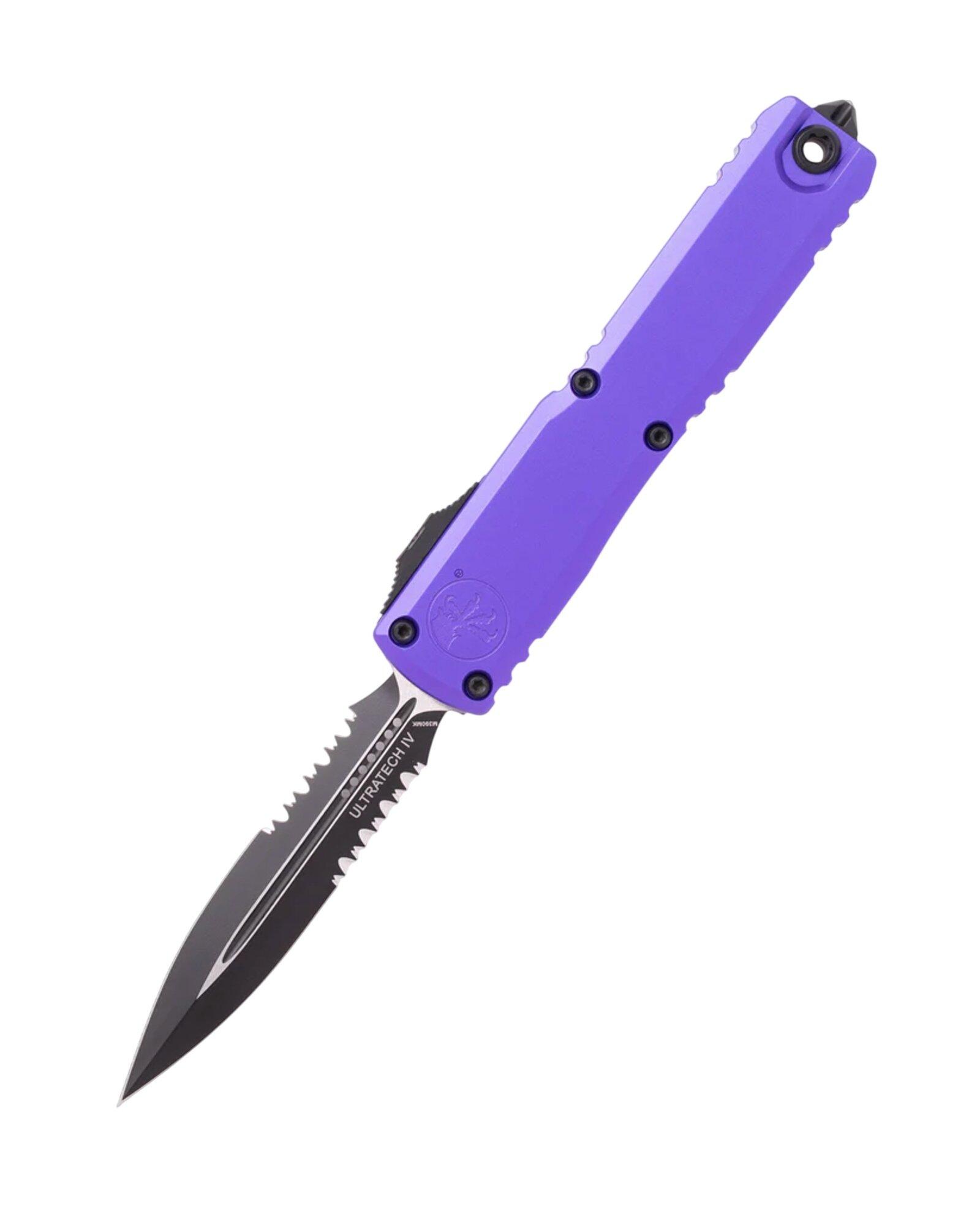 Microtech 11224-2 Ultratech Gen IV D/E Partially Serrated OTF Automatic Knife - Microtech