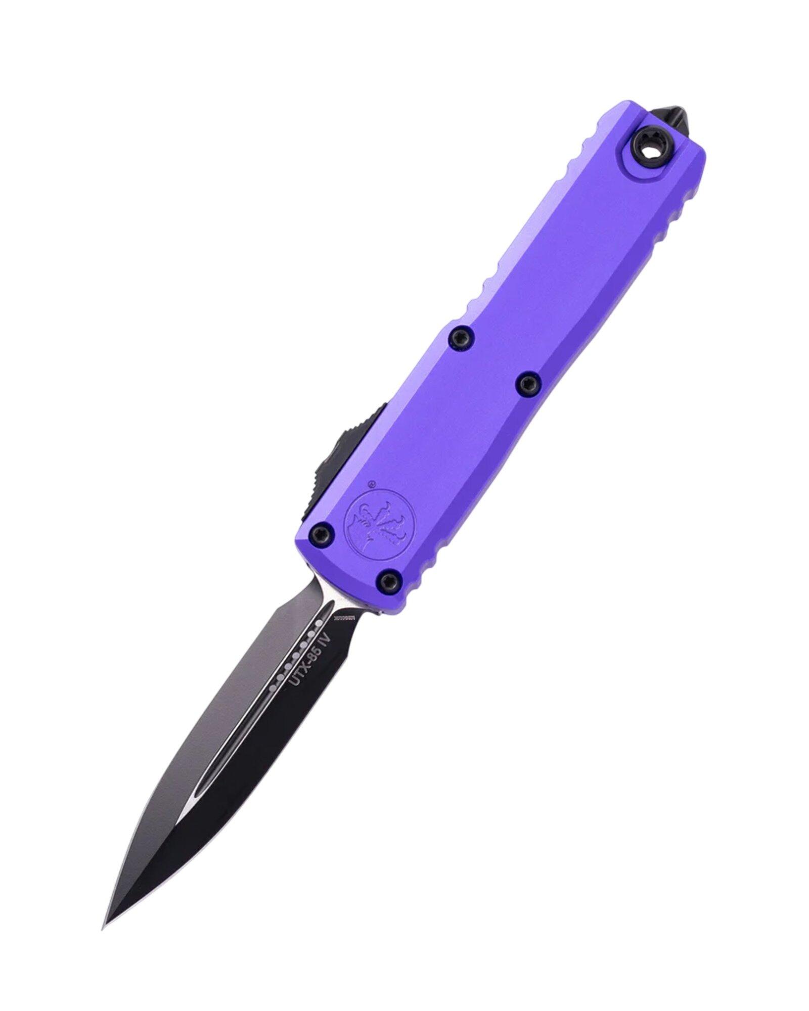 Microtech 12324-1 UTX-85 Gen IV D/E Black Standard OTF Automatic Knife - Microtech