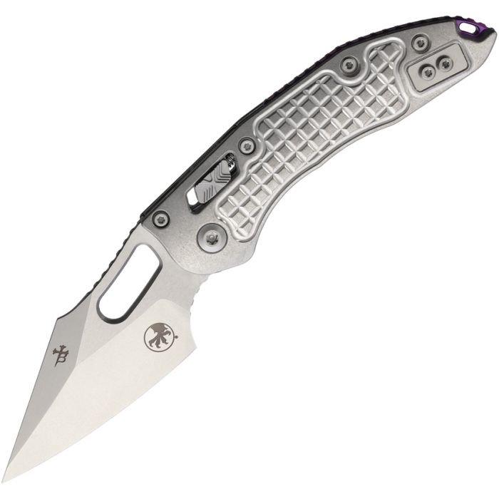 Microtech 169RL-10FRMS3 Stitch RAM-LOK Frag Titanium Stonewashed Folding Knife - Microtech