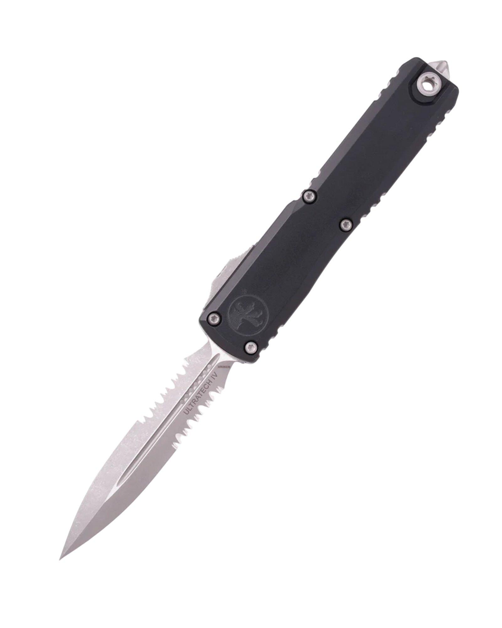 Microtech 11224-11AP Ultratech Gen IV D/E Partial Serrated Apocalyptic OTF Automatic Knife - Microtech