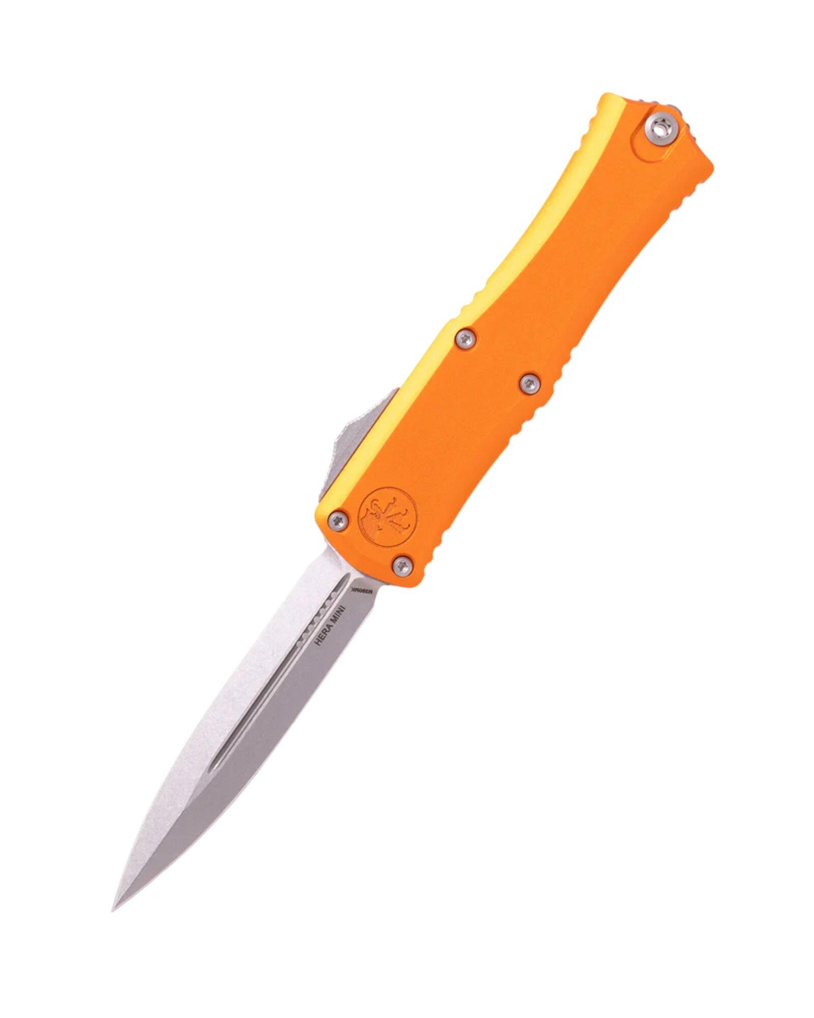 Microtech 1702M-10 Hera II Mini Stonewashed D/E OTF Automatic Knife - Microtech