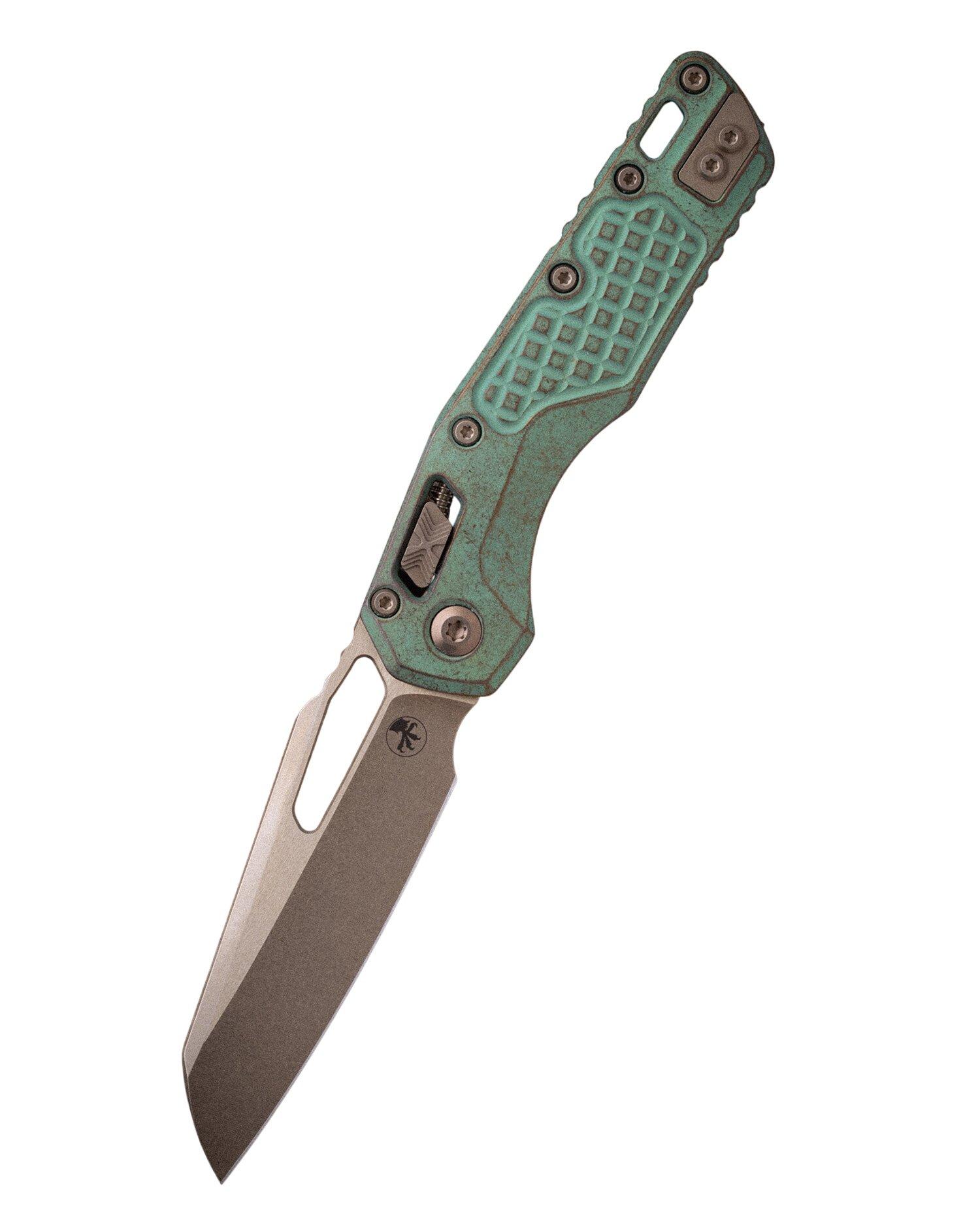 Microtech 210-13FRMS1 MSI RAM-LOK Marfione Select Antique Green Frag Folding Knife - Microtech