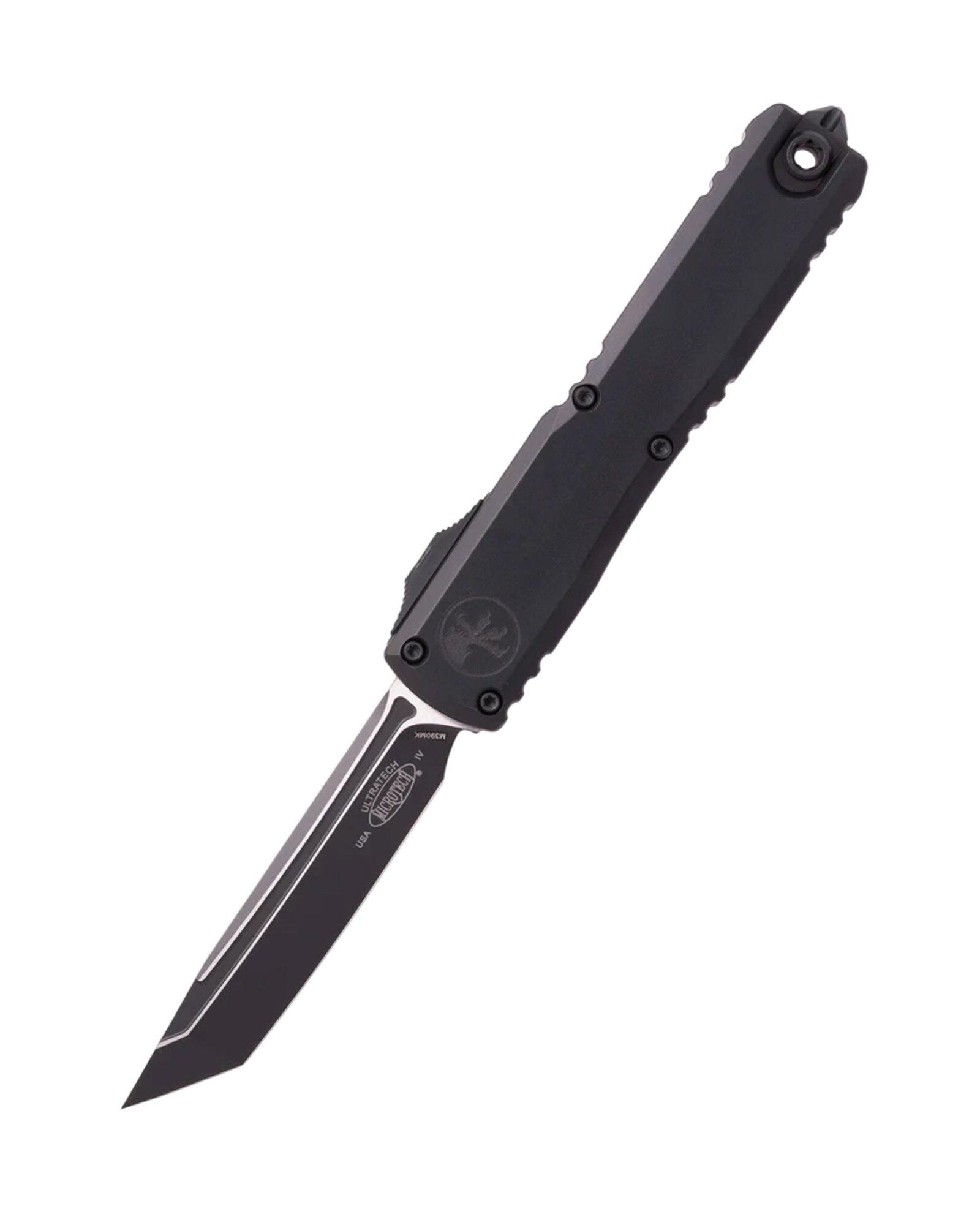 Microtech 11234-1 Ultratech Gen IV T/E Black Standard Tactical OTF Automatic Knife - Microtech