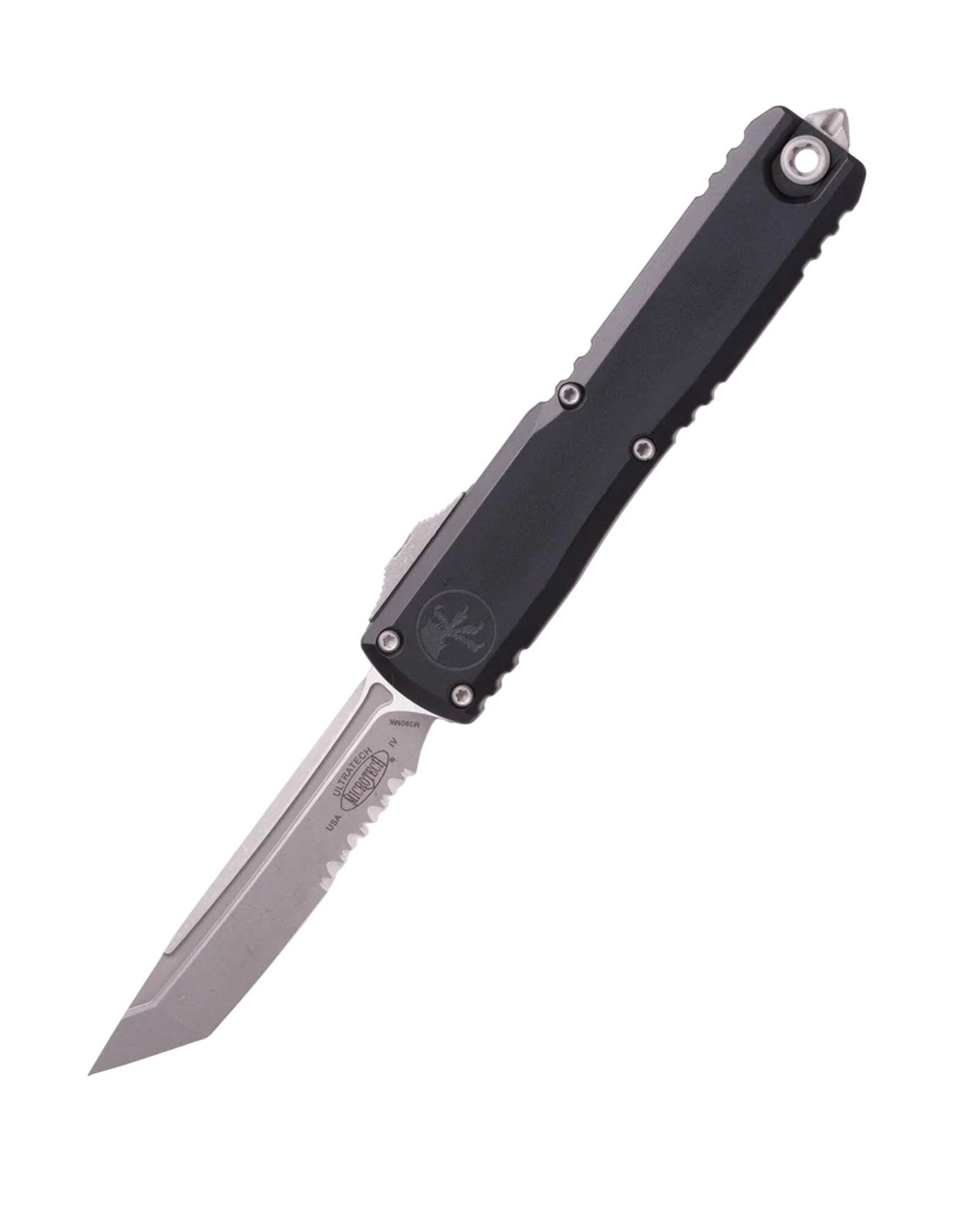 Microtech 11234-11AP Ultratech Gen IV Apocalyptic Tanto Partially Serrated OTF Automatic Knife - Microtech
