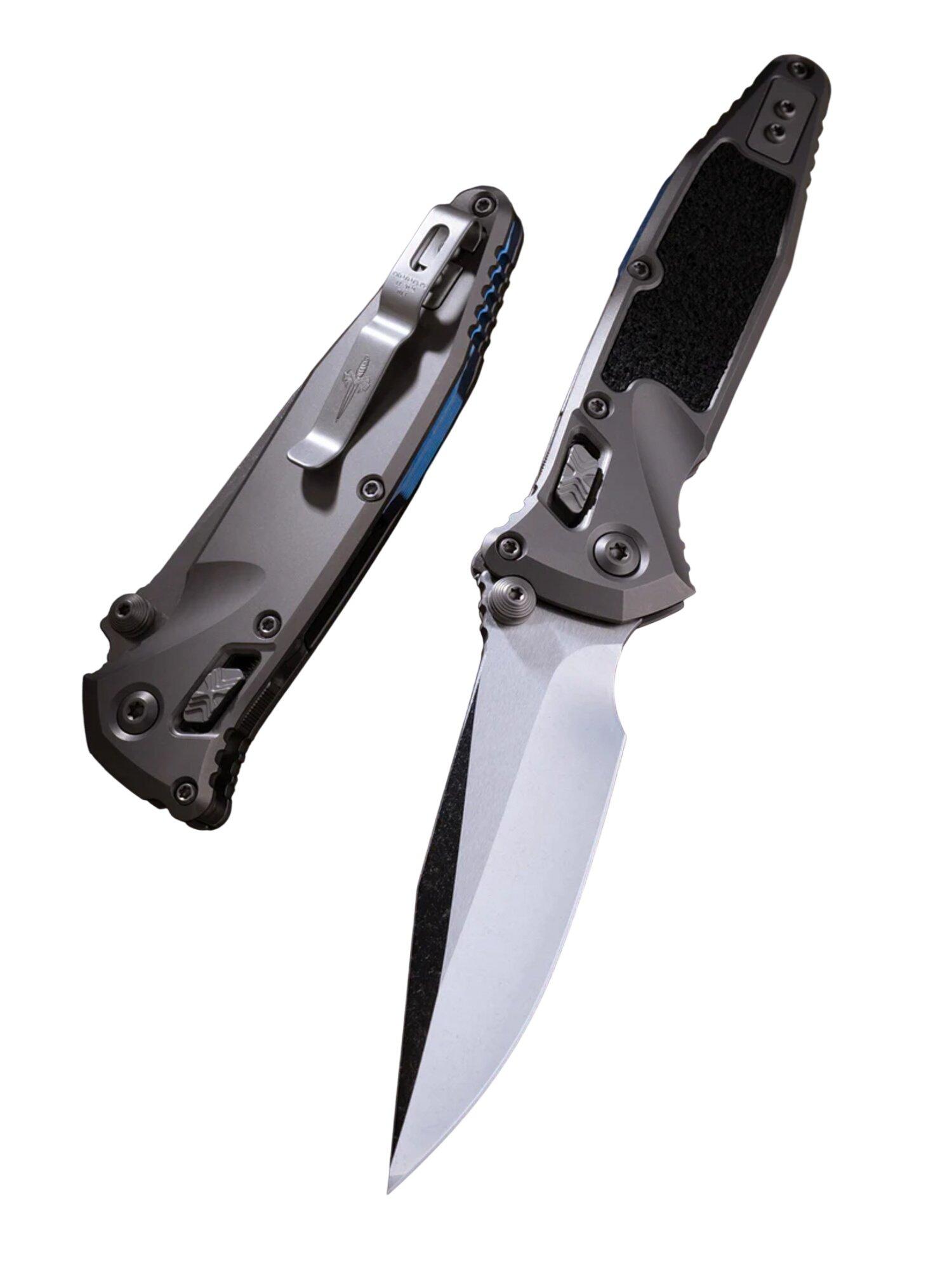 Microtech 160RL-10SMS3 Socom Elite RAM-LOK Marfione Select Stonewash Titanium Folding Knife - Microtech