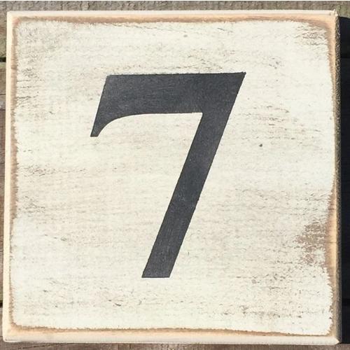 Pine Designs Scrabble Number Sign - Primary Image