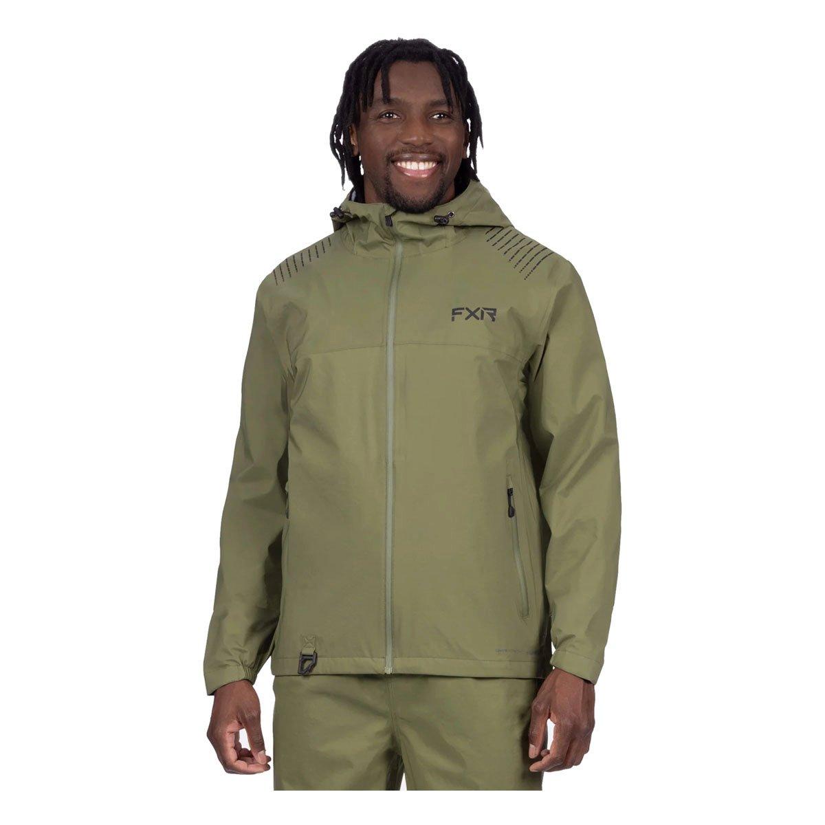 Men's FXR Adventure Lite Tri-Laminate Hooded Rain Jacket - FXR