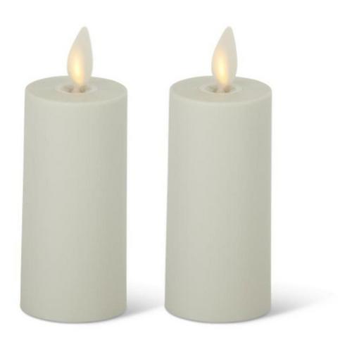 K&K Interiors 4.2 Inch Ivory Luminara Indoor Votive Candles (Set of 2) - Primary Image