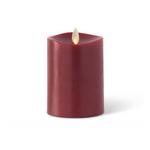 K&K Interiors Burgundy Wax Indoor Pillar Luminara Candle with Remote - Thumbnail 1 of 2