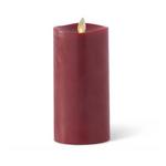 K&K Interiors Burgundy Wax Indoor Pillar Luminara Candle with Remote - Thumbnail 2 of 2