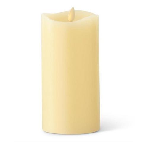 K&K Interiors 3.5 x 7.5 Inch Ivory Wax Indoor Pillar Luminara Candle - Primary Image