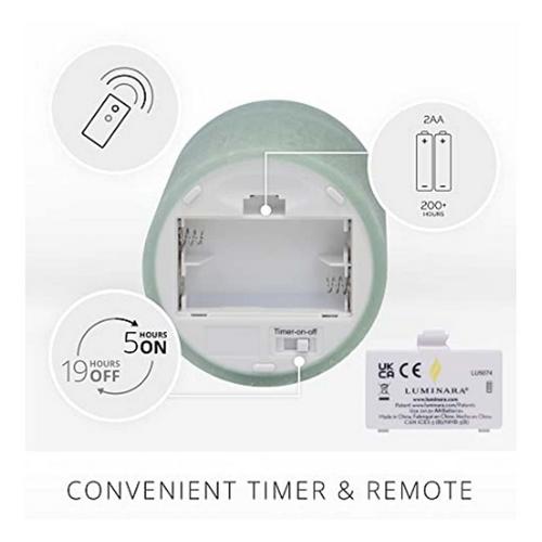 K&K Interiors 3 x 4.5 Inch Ivory Wax Indoor Pillar Luminara Candle - Primary Image