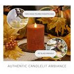 K&K Interiors 3 x 4.5 Inch Ivory Wax Indoor Pillar Luminara Candle - Thumbnail 6 of 7