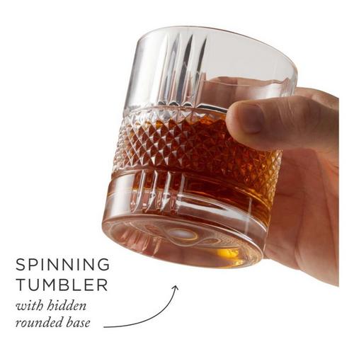 Viski Revolve Crystal Rocks Glass - Primary Image