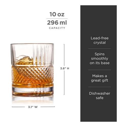 Viski Revolve Crystal Rocks Glass - Primary Image