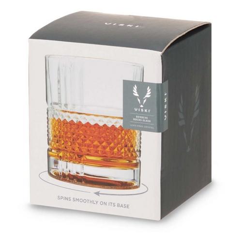 Viski Revolve Crystal Rocks Glass - Primary Image