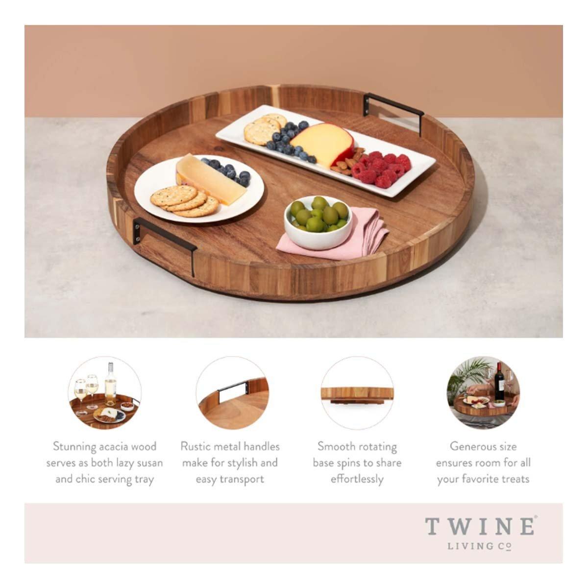 Twine Living Lazy Susan Serving Board - Thumbnail 4