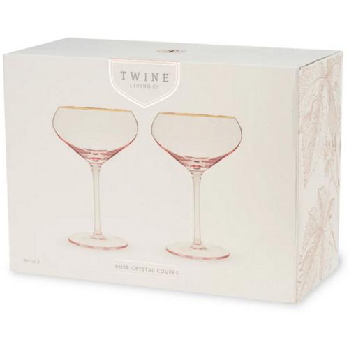 Viski Rose Crystal Coupe Glasses (Set of 2) - Primary Image