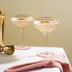 Viski Rose Crystal Coupe Glasses (Set of 2) - Thumbnail 4 of 6