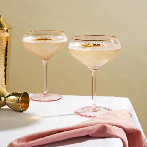 Viski Rose Crystal Coupe Glasses (Set of 2) - Primary Image