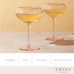 Viski Rose Crystal Coupe Glasses (Set of 2) - Thumbnail 5 of 6