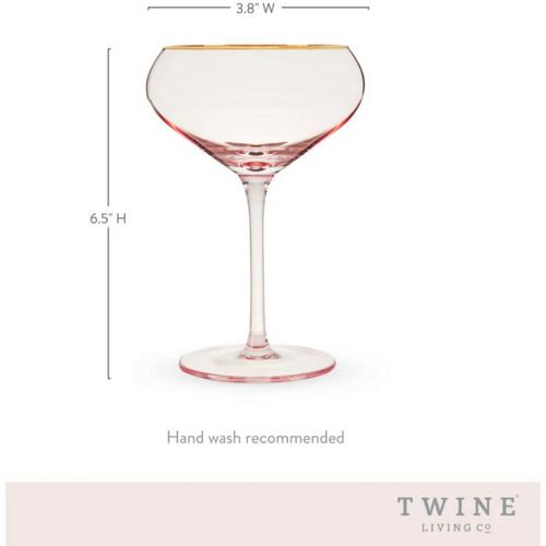 Viski Rose Crystal Coupe Glasses (Set of 2) - Primary Image
