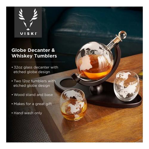 Viski Globe Decanter and Whiskey Tumbler Set - Primary Image