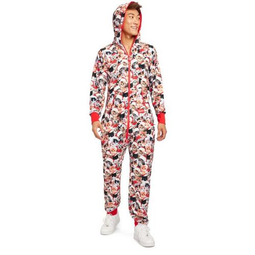 Men's Tipsy Elves Meowy Catmus Onesie Pajamas - Primary Image