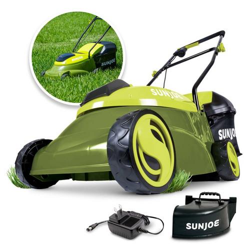 Sun Joe 14-In 28-Volt Max Lithium-iON 4-Amp Cordless Lawn Mower & Discharge Chute - Primary Image