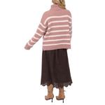 Women's Sadie And Sage Stripe Turtleneck Pullover Sweater - Thumbnail 4 of 4